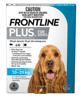 FRONTLINE PLUS FLEA & TICK SPOT ON FOR MEDIUM DOGS 10-20KG 6PK (BLUE)