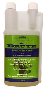 BRUTE Y-TEX POUR-0N INSECTICIDE FOR CATTLE 1LT 100743208
