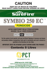 SUREFIRE SYMBIO 250 EC FUNGICIDE 5LT MACADAMIA (EQ: CABRIO) PCT 01003
