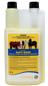 EASY DOSE 1LT POUR-ON FLY & LICE TREATMENT MSD COOPERS 068429