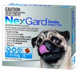 NexGard Chewable Flea & Tick Treatment Small Dog 4.1 - 10kg 6PK (blue)