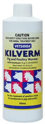 Vetsense Kilverm Pig & Poultry Wormer 500mL