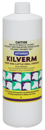 KILVERM SHEEP & CATTLE WORMER 1LT VETSENSE 2397