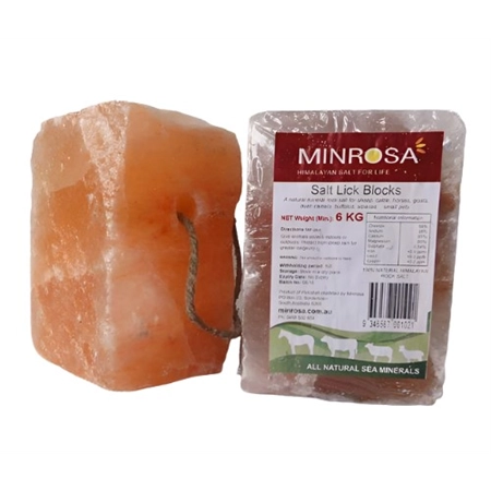 6KG SALT LICK MINROSA HIMALATAN HORSE SALT LICK ON ROPE AB001