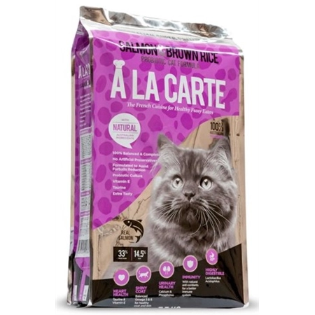 A LA CARTE 15KG ADULT SALMON & BROWN RICE DRY CAT FOOD