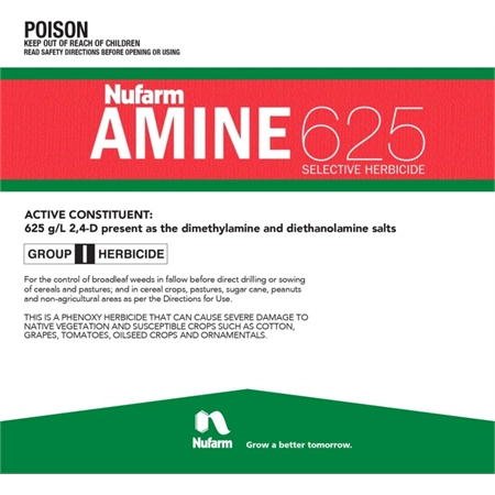 AMINE 625 20LT BROADLEAF HERBICIDE NUFARM 0047-20L