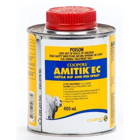 AMITIK EC 400ML CATTLE & PIG SPRAY MSD COOPERS 068288