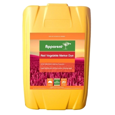 APPARENT RED VEGETABLE MARKING DYE 20LT 16694