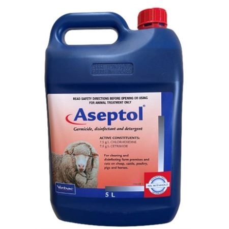 ASEPTOL GERMICIDE, DISINFECTANT & DETERGENT 5LT VIRBAC ASEPT005