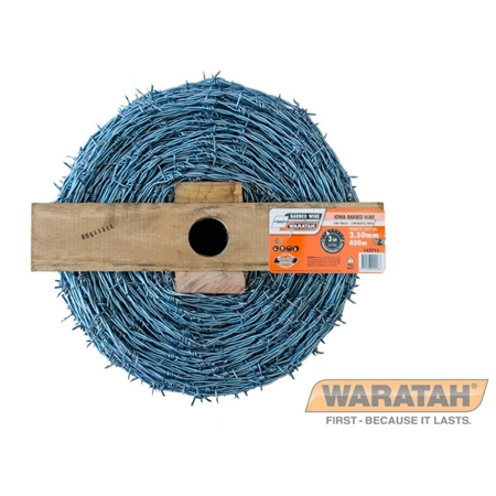 BARBED WIRE LONGLIFE IOWA 2.50MM X 400M WARATAH 142709