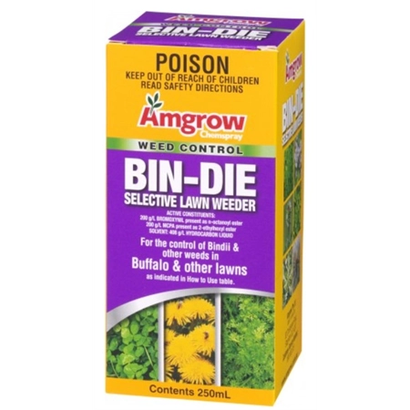 BIN-DIE SELECTIVE LAWN WEEDER 250ML AMGROW 80015