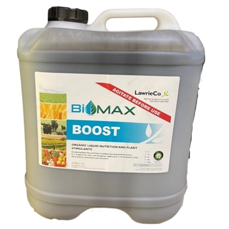 BIOMAX BOOST 20LT ORGANIC LIQUID FERTILISER LAWRIECO 52620011