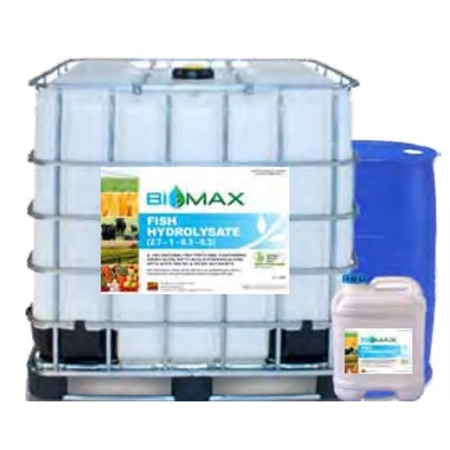 BIOMAX FISH HYDROLYSATE 1000LT ORGANIC FERTILISER LAWRIECO 52620027