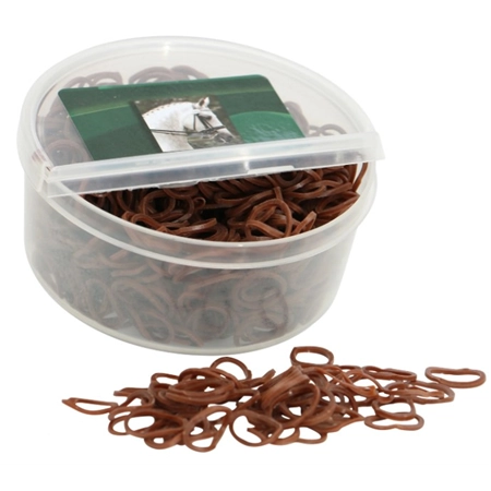 BRAID-ETTES RUBBER BANDS BROWN 800 PACK STC GRM6810 BR