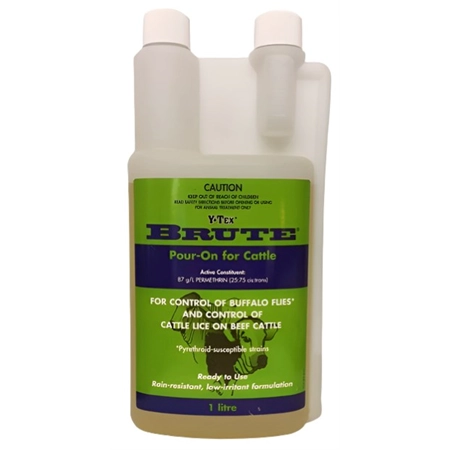 BRUTE Y-TEX POUR-0N INSECTICIDE FOR CATTLE 1LT 55031225