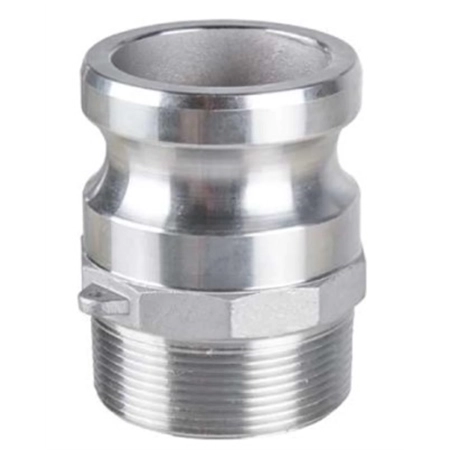 CAMLOCK ALUMINIUM MALE ADAPTOR X MALE BSP TYPE F 40MM PHILMAC F150-AL