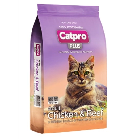 CATPRO BEEF & CHICKEN DRY CAT FOOD 10KG 1228