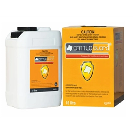 CATTLEGUARD 15LT POUR ON MOXIDECTIN 5MG/L (EQ:  CYDECTIN) ZOETIS