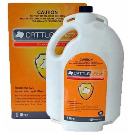 CATTLEGUARD 1LT POUR ON MOXIDECTIN 5MG/L (EQ: CYDECTIN) ZOETIS 1002119