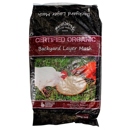 CHF ORGANIC BACKYARD LAYER MASH 20KG - BROWN BAG 12633