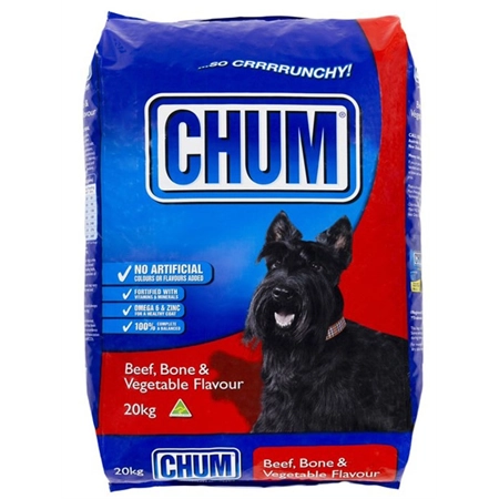 CHUM BEEF BONE & VEGETABLE DRY DOG FOOD 20KG 175060