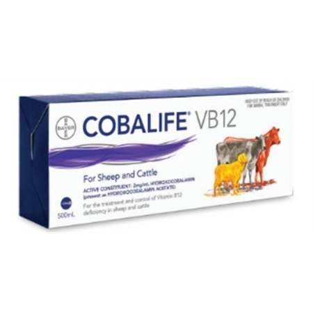 COBALIFE VB12 FOR SHEEP & CATTLE VITAMIN B12 500ML INJECTION ELANCO