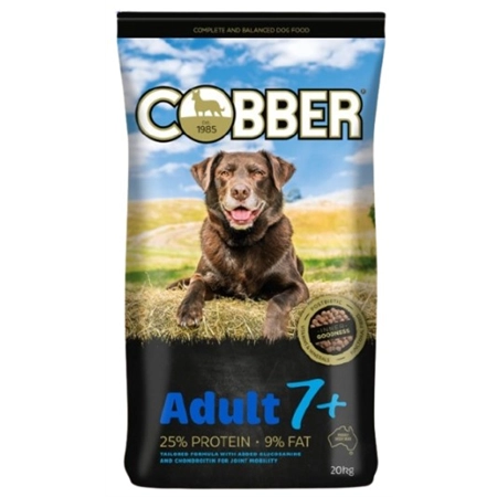 COBBER ADULT 7 YEARS PLUS DRY DOG FOOD 20KG RIDLEY 401632