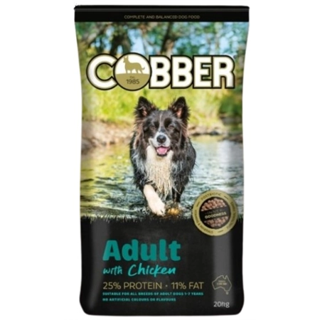 COBBER ADULT WITH CHICKEN DRY DOG FOOD 20KG RIDLEY 401630