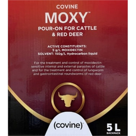 COVINE MOXY POUR ON FOR CATTLE & RED DEER 5LT 100727796