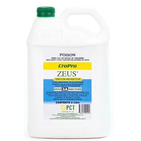 CROPRO ZEUS TERMITICIDE & INSECTICIDE 5LT BIFENTHRIN PCT 0089