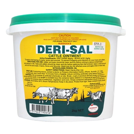 CURRENTLY UNAVAILABLE - DERI-SAL CATTLE OINTMENT 2KG SYKES FPVDSAL2K