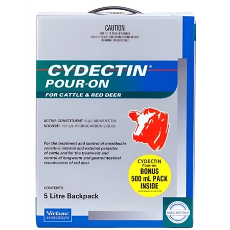 CYDECTIN POUR ON BONUS PACK 5.5LT VIRBAC CYPO5WB
