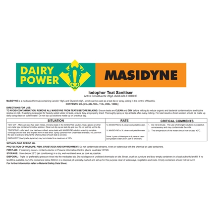 DAIRY POWER MASIDYNE 20LT ECOLAB 7302231