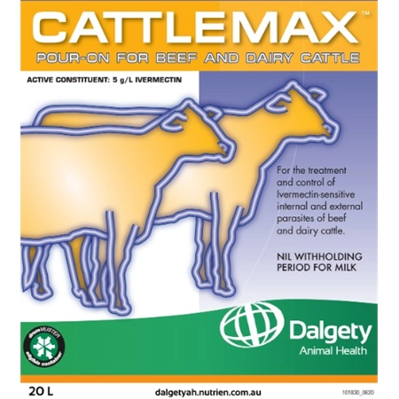 DALGETY CATTLEMAX POUR ON FOR CATTLE 20LT 100727685