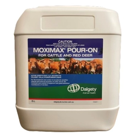 DALGETY MOXIMAX POUR ON FOR CATTLE & RED DEER 15LT 100727688