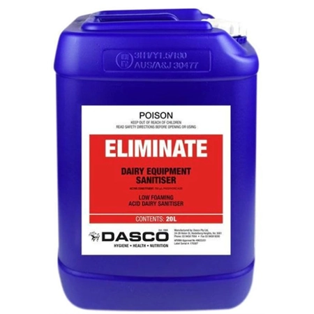 DASCO ELIMINATE SANITIZER 20LT MULTI-TEMP (ACID) EL20