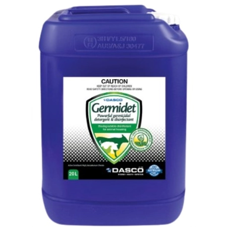 DASCO GERMIDET 480 20LT CALF SHED GERMICIDAL DETERGENT GERM20