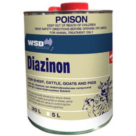 DIAZINON 5LT PARASITES TREATMENT SHEEP, CATTLE, GOATS & PIGS WSD