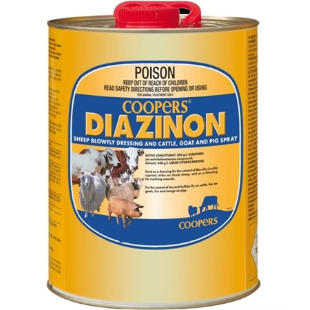DIAZINON CATTLE, SHEEP & PIG DIP/SPRAY 5LT COOPERS MSD 068453