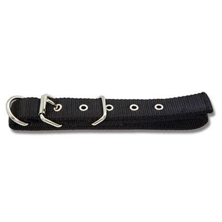 DOG COLLAR WEBBED DROVER 45CM BLACK BAINBRIDGE A7001-BK