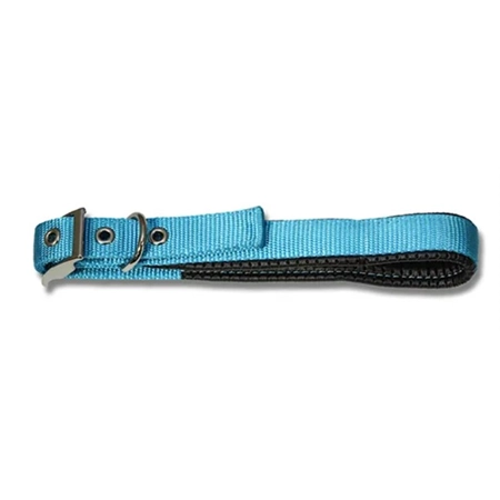 DOG COLLAR WEBBING PADDED 35CM AQUA BAINBRIDGE A7006-AQ