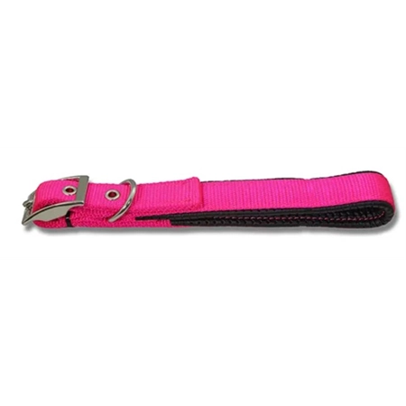 DOG COLLAR WEBBING PADDED 35CM PINK BAINBRIDGE A7006-PK