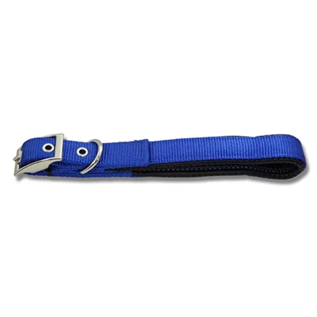 DOG COLLAR WEBBING PADDED 55CM BLUE BAINBRIDGE A7010-B