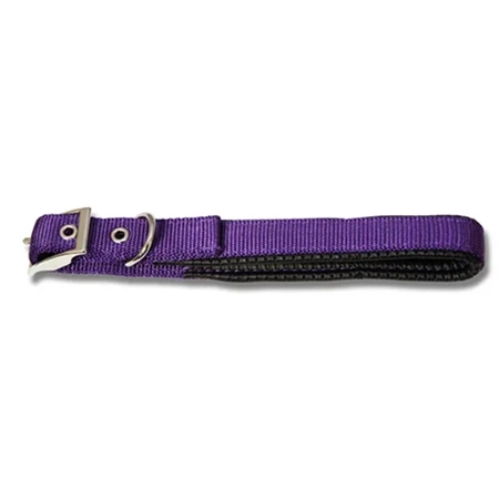 DOG COLLAR WEBBING PADDED 55CM PURPLE BAINBRIDGE A7010-PU