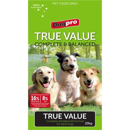 DOGPRO TRUE VALUE DRY DOG FOOD 20KG (GREEN BAG) 0100