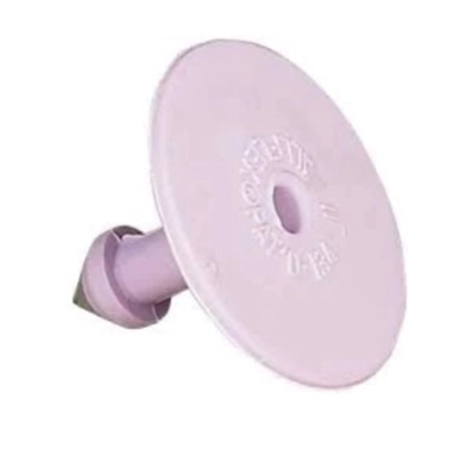 EAR TAG - LAZATAG BUTTON MALE 01IS PINK BLANK EACH 00203