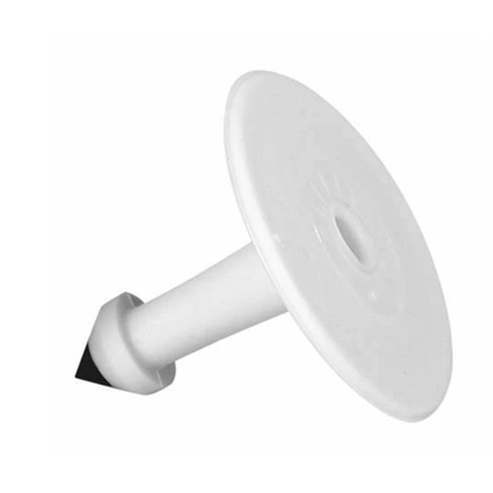 EAR TAG - LAZATAG BUTTON MALE 01WS WHITE BLANK EACH ALLFLEX 00211