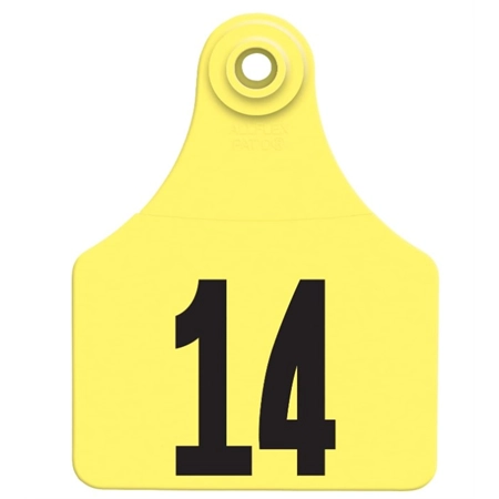 EAR TAG - LAZATAG LARGE FEMALE 06Y YELLOW NUMBERED ALLFLEX 524852