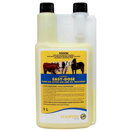 EASY DOSE 1LT POUR-ON FLY & LICE TREATMENT MSD COOPERS 068429