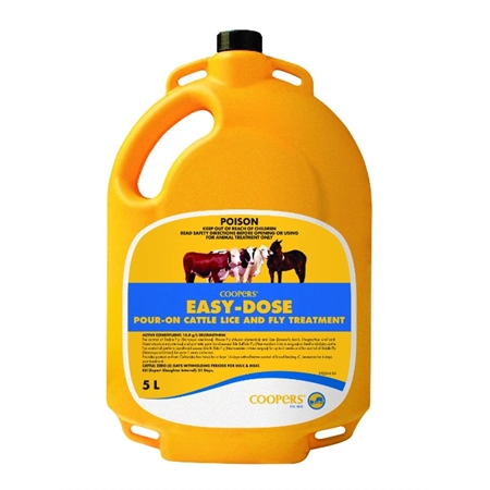 EASY DOSE 5LT POUR-ON FLY & LICE TREATMENT MSD COOPERS 068435